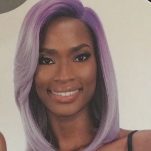Ombré Purple Lace Part Wig